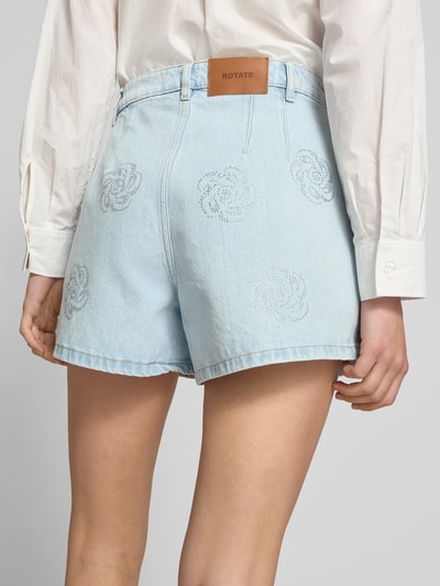 ROTATE Jeansshorts mit Eingrifftaschen Hellblau 3