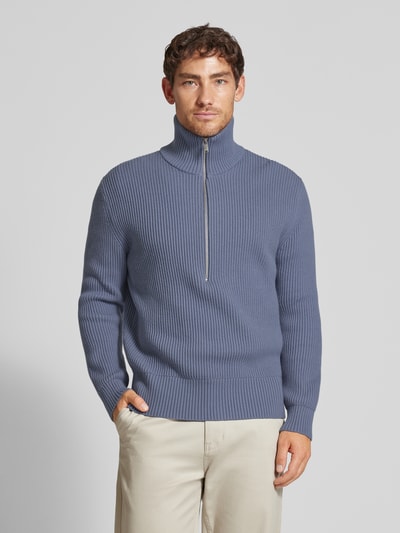Drykorn Gebreide pullover met schipperskraag, model 'MANUELO' Blauw - 4
