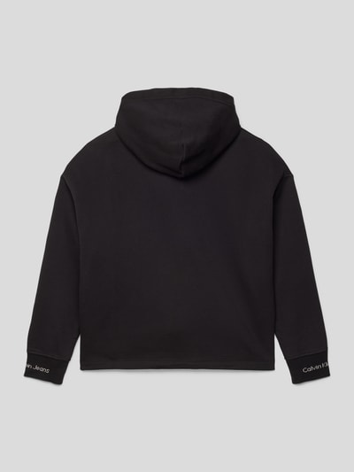 Calvin Klein Jeans Hoodie met capuchon, model 'TARSIA' Zwart - 3