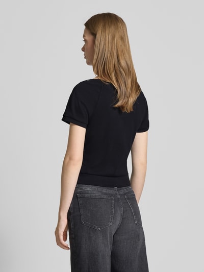 zero T-Shirt mit Nietenbesatz und Rundhalsausschnitt Black 5