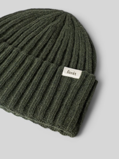 Forét Mütze aus Lammwolle mit Label-Patch Mint 2