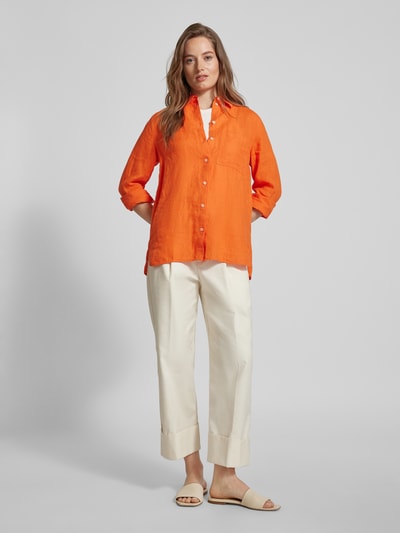 Marc O'Polo Overhemdblouse met overhemdkraag Oranje - 1