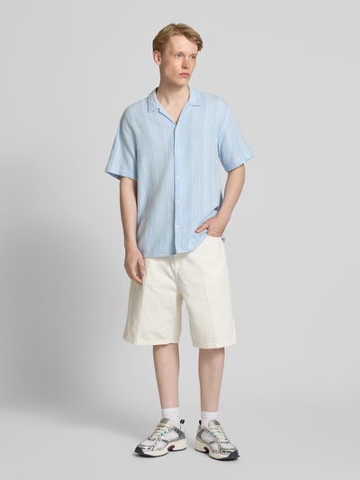 Jack & Jones Relaxed Fit Freizeithemd mit Umlegekragen Hellblau 1