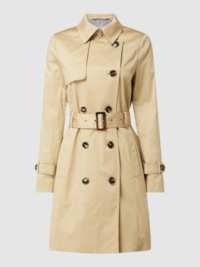 Jake*s Collection Trenchcoat met stretch  Zand - 2