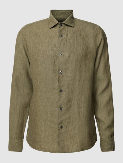 Matinique Koszula casualowa o kroju regular fit z czystego lnu model ‘marc’ Khaki 2
