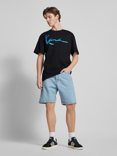 KARL KANI T-Shirt mit Label-Print Modell 'Water' Black 1