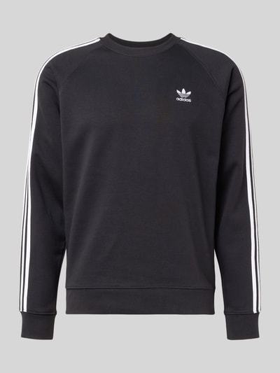 adidas Originals Regular fit sweatshirt met logostitching, model 'Crew' Zwart - 2
