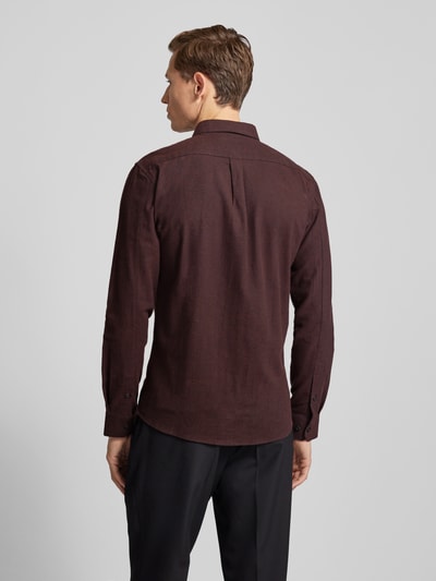 Lindbergh Freizeithemd mit Button-Down-Kragen Bordeaux 5