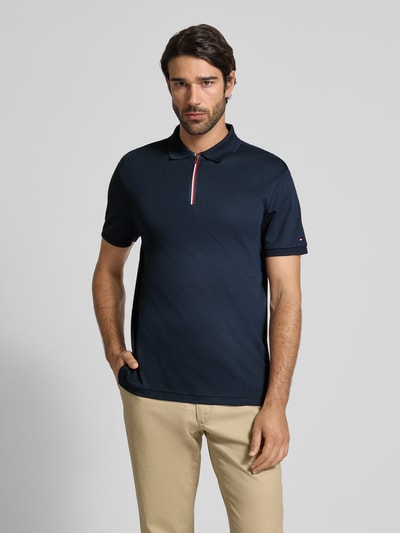 Tommy Hilfiger Regular Fit Poloshirt aus reiner Baumwolle Dunkelblau 4