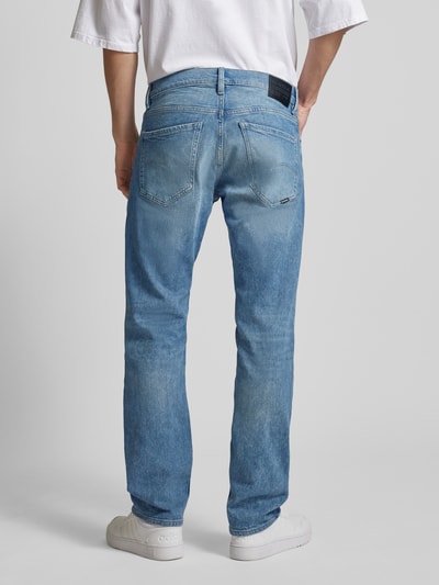 G-Star Raw Straight fit jeans met labelpatch, model 'Mosa' Blauw - 5