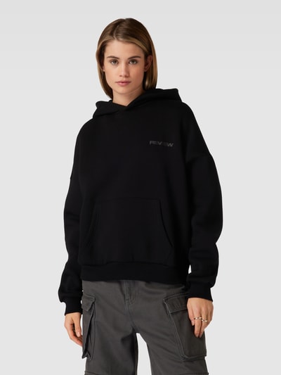 Review Basic oversized hoodie Zwart - 4