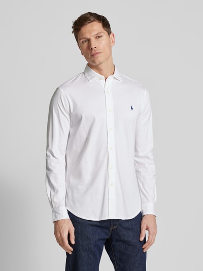 Polo Ralph Lauren Slim Fit Freizeithemd mit Haifischkragen Weiss 4