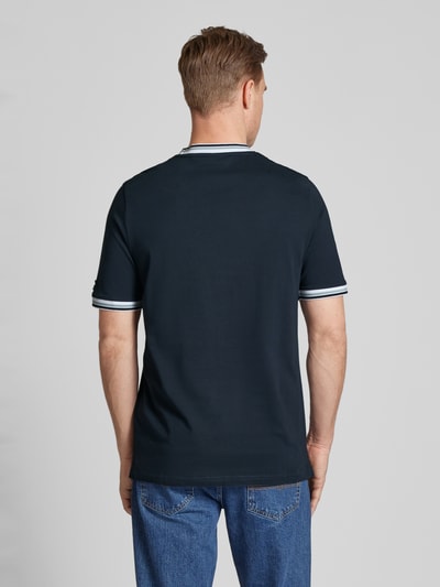 Lyle & Scott T-Shirt mit Label-Stitching Marine 5