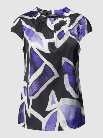 COMMA Blouse met grafisch motief Paars - 2