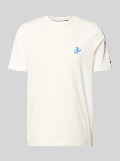 Tommy Hilfiger Regular Fit T-Shirt aus reiner Baumwolle Ecru 2