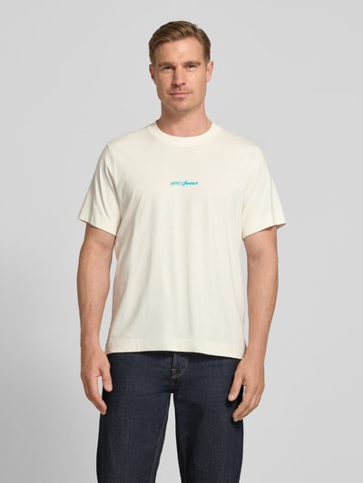 Selected Homme Oversized T-Shirt aus reiner Baumwolle Modell 'ELIAS' Offwhite 4