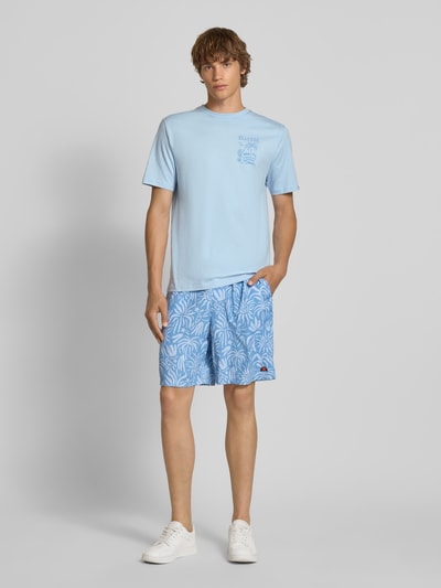 Ellesse T-shirt met motief- en labelprint, model 'TROPICOSA' Lichtblauw - 1