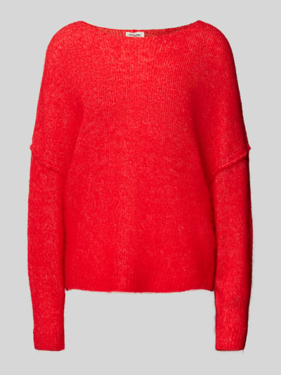 American Vintage Gebreide pullover met boothals, model 'YANBAY' Rood gemêleerd - 2