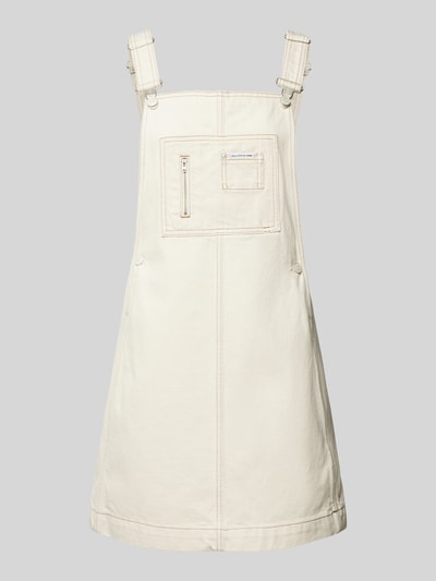 Marc O'Polo Denim Latzkleid in unifarbenem Design Beige 2