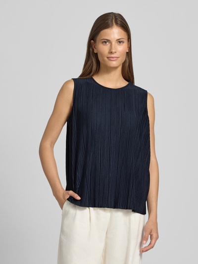 Samsøe Samsøe Top bluzkowy z okrągłym dekoltem Granatowy 4