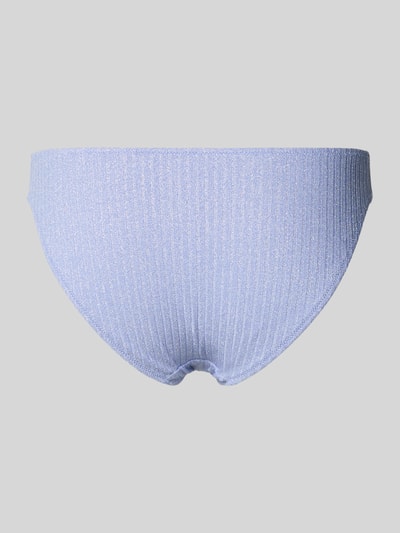 Produktfoto, Slim Fit Bikini Briefs in Glitzer-Optik Modell 'Tinjis' von Marie Jo, Elastischer-Material-Mix, Damen, hellblauer Glanz, gerippte Struktur.