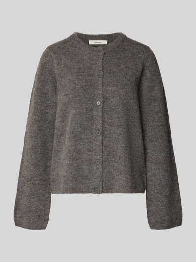 Selected Femme Regular fit gebreid jack van wolmix, model 'LULU' Middengrijs - 2