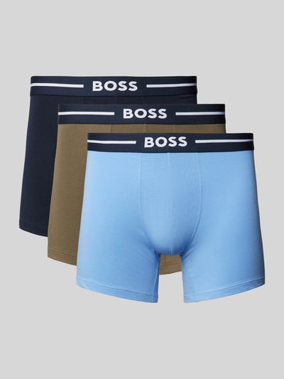 BOSS Trunks mit elastischem Logo-Bund im 3er-Pack Oliv 1