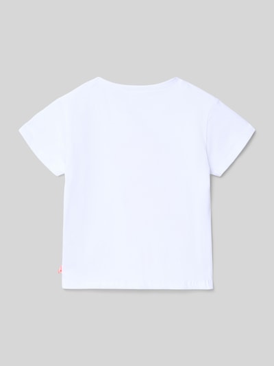 Produktfoto, Regular Fit T-Shirt mit Pailettenbesatz von BILLIEBLUSH aus reiner Baumwolle, Kinder T-Shirt, weiß, Rundhalsausschnitt, Rückenlänge 39 cm bei Größe 116