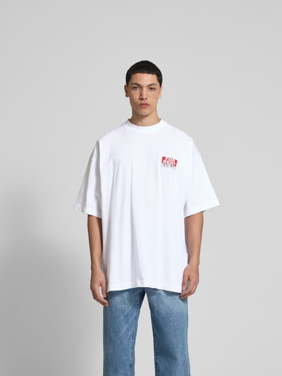 VETEMENTS Oversized T-Shirt aus reiner Baumwolle Weiss 4