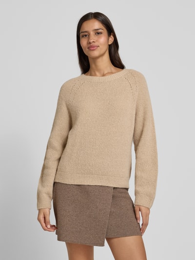 Drykorn Strickpullover aus Alpaka-Mix Modell 'PEMIRI' Sand Melange 4