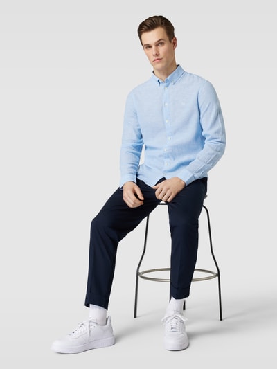 Casual Friday Regular Fit Freizeithemd im Denim-Look Modell 'Anton' Hellblau 1