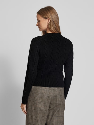 Polo Ralph Lauren Wollcardigan mit Zopfmuster Black 5