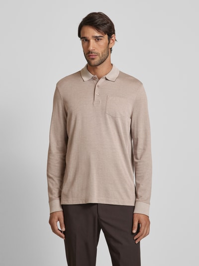 bugatti Poloshirt met borstzak Beige - 4