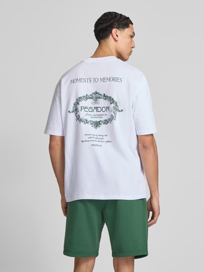 PEGADOR Oversized t-shirt z nadrukiem z motywem z tyłu model 'Reine' Biały 5