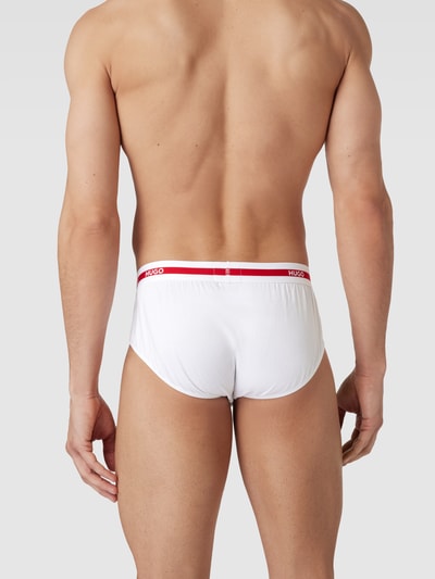 HUGO Slip met elastische band met logo in een set van 3 stuks Wit - 4