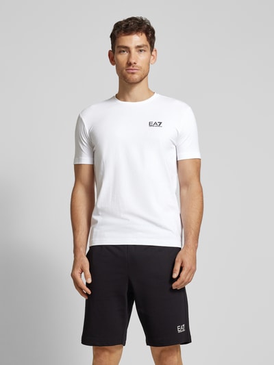 EA7 Emporio Armani T-shirt met labelprint Wit - 4