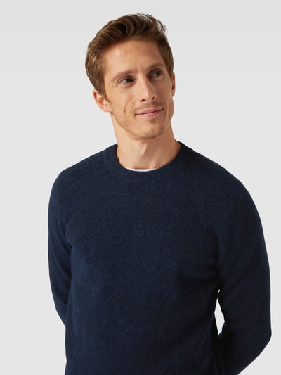 SELECTED HOMME Gebreide pullover met ribboorden, model 'RAI' Donkerblauw - 3