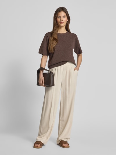 Vero Moda Loose Fit Bundfaltenhose aus Viskose-Leinen-Mix Modell 'JESMILO' Sand 1