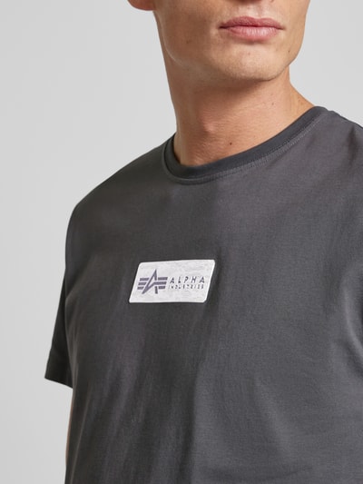 Alpha Industries T-Shirt mit Label-Print Anthrazit 3