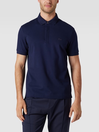 Lacoste Poloshirt mit Label-Patch Marine 4