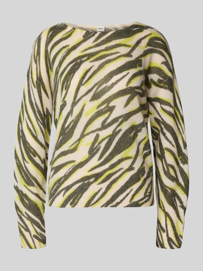 Brax Gebreide pullover met boothals, model 'STYLE.LISA' Neon groen - 2