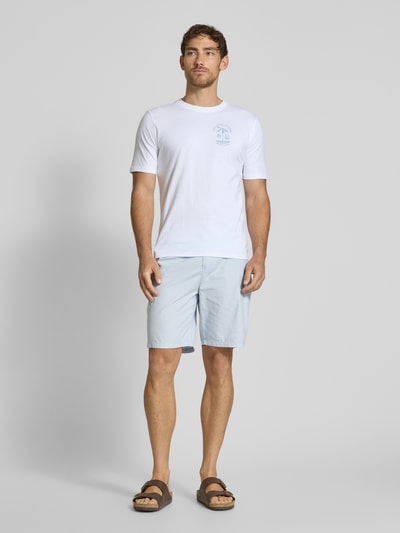 Scotch & Soda Regular Fit Shorts aus Baumwoll-Leinen-Mix Modell 'Seasonal core' Hellblau 1