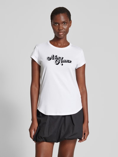 Zadig & Voltaire T-Shirt mit Label-Print Modell 'WOOP' Weiss 4