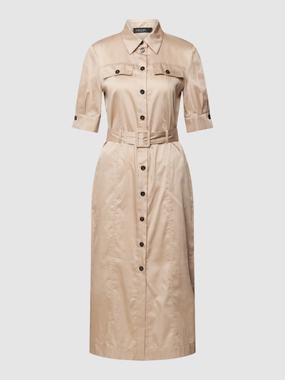 Marc Cain Midi-jurk met tailleriem Zand - 1