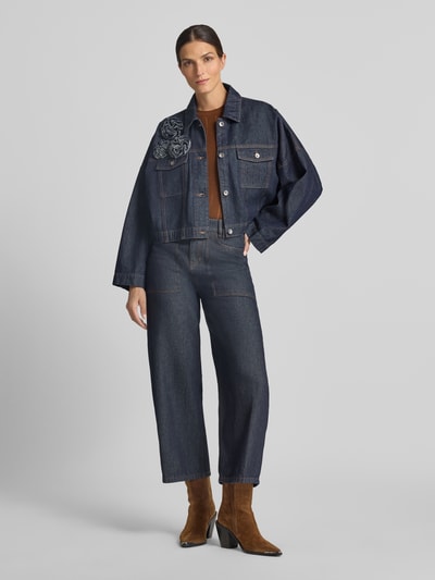 DRYKORN Cropped Jeansjacke aus reiner Baumwolle Dunkelblau 1