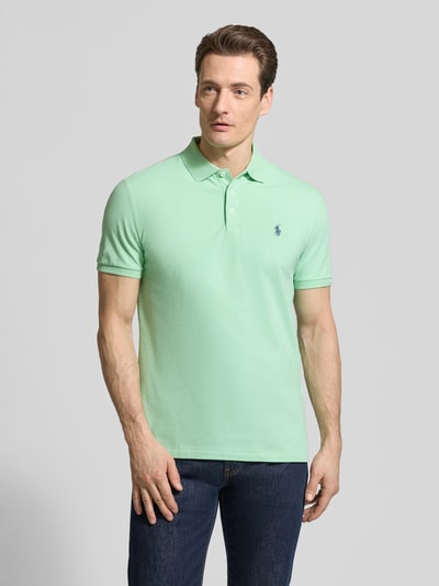 Polo Ralph Lauren Costum krój slim fit koszulka polo z mieszanka bawełny Miętowy 4