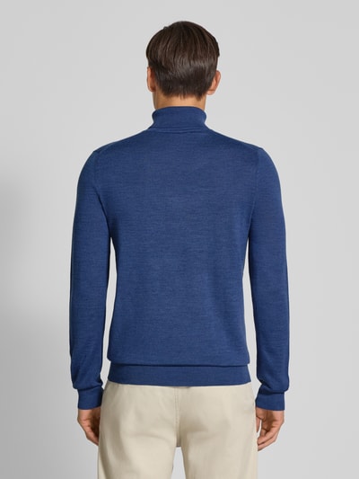 Christian Berg Men Pullover aus Merino-Mix mit Rollkragen Jeansblau Melange 5
