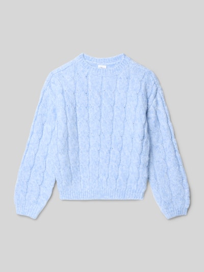 s.Oliver RED LABEL Loose Fit Strickpullover mit Zopfmuster Bleu 1