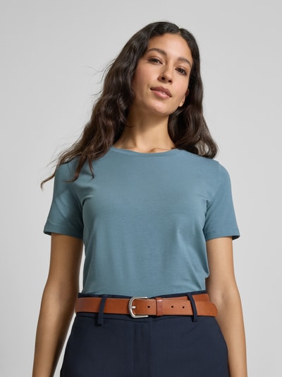 MM T-shirt o kroju regular fit z czystej bawełny model ‘MULINO’ Jasnoniebieski 3