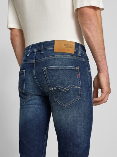 Replay Straight Fit Jeans im Used-Look Modell 'GROVER' Jeansblau 3